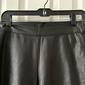 Black and Chocolate Faux Leather Pants